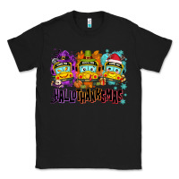 Black Happy Hallothanksmas school bus Classic Tee - NancyCooperArtShop