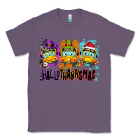 Lavender Happy Hallothanksmas school bus Classic Tee - NancyCooperArtShop