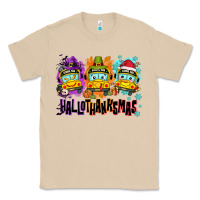Mushroom Happy Hallothanksmas school bus Classic Tee - NancyCooperArtShop