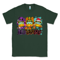 Sports Green Happy Hallothanksmas school bus Classic Tee - NancyCooperArtShop