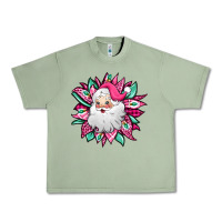 Oil Green pink Christmas Santa Claus sunflower Urban Heavy Tee - Jasminsmagicworld