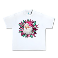 White pink Christmas Santa Claus sunflower Urban Heavy Tee - Jasminsmagicworld