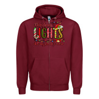 Burgundy christmas lights are my favorite color Zipper Hoodie - MaliasSmallBusiness