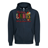 Navy christmas lights are my favorite color Zipper Hoodie - MaliasSmallBusiness