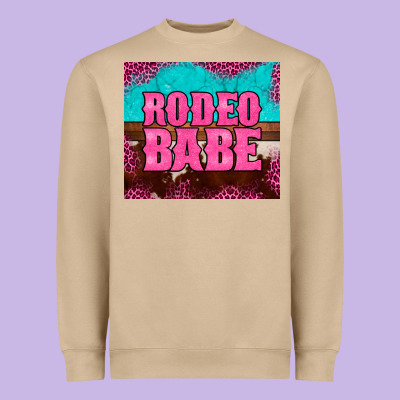Rodeo Babe Cowhide Leopard Turquoise Heavyweight Sweatshirt Designed By Barkaloodesign