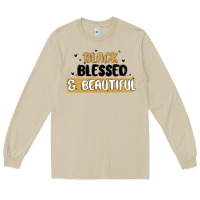 Mushroom black blessed & beautiful Long Sleeve Tee - MaliasSmallBusiness