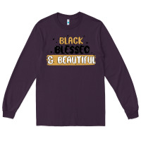 Plum black blessed & beautiful Long Sleeve Tee - MaliasSmallBusiness