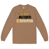 Toasted Coconut black blessed & beautiful Long Sleeve Tee - MaliasSmallBusiness