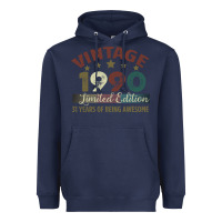 Navy Vintage 1990 Limited Edition 31 Years Of Being Awesome Heavyweight Hoodie - Bettercallsaul