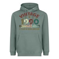 Sage Vintage 1990 Limited Edition 31 Years Of Being Awesome Heavyweight Hoodie - Bettercallsaul