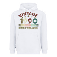 White Vintage 1990 Limited Edition 31 Years Of Being Awesome Heavyweight Hoodie - Bettercallsaul