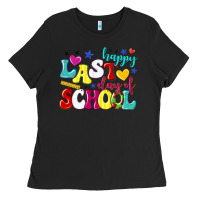 Black happy last day of school Ladies Tee - texasbilliewilder