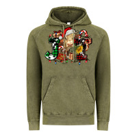 Vintage Olive joy and cow christmas candies and letters Vintage Hoodie - AdoDesignShop