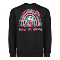 Black nurse life spring rainbow Heavyweight Sweatshirt - BarkalooDesign