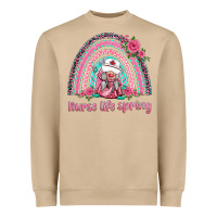 Mushroom nurse life spring rainbow Heavyweight Sweatshirt - BarkalooDesign