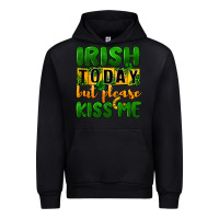 Black Irish today but please kiss me Urban Hoodie - CowGirlArtShop