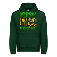 Forest Green Irish today but please kiss me Urban Hoodie - CowGirlArtShop