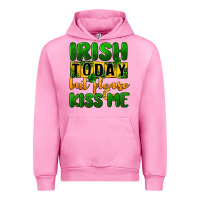 Fuchsia Pink Irish today but please kiss me Urban Hoodie - CowGirlArtShop