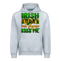 Heather Grey Irish today but please kiss me Urban Hoodie - CowGirlArtShop