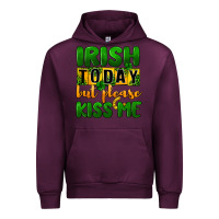 Mauve Wine Irish today but please kiss me Urban Hoodie - CowGirlArtShop