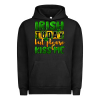 Pigment Black Irish today but please kiss me Urban Hoodie - CowGirlArtShop