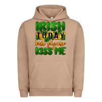 Pigment Burro Irish today but please kiss me Urban Hoodie - CowGirlArtShop