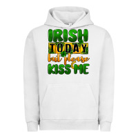 Pigment Lunar Rock Irish today but please kiss me Urban Hoodie - CowGirlArtShop