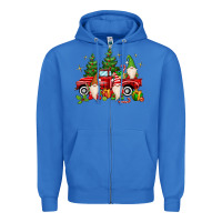 True Royal christmas gnomes truck Zipper Hoodie - MaliasSmallBusiness