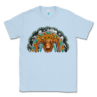 Dusty Blue turquoise cowhide sunflower headband highland cow Classic Tee - Jasminsmagicworld