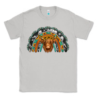 Turquoise Cowhide Sunflower Headband Highland Cow Classic Tee | Teevron