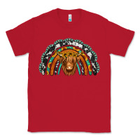Red turquoise cowhide sunflower headband highland cow Classic Tee - Jasminsmagicworld