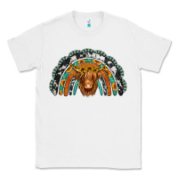 White turquoise cowhide sunflower headband highland cow Classic Tee - Jasminsmagicworld