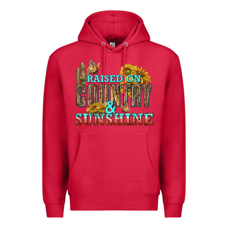 Raised On Country And Sunshine Premium Hoodie by texasbilliewilder | Teevron