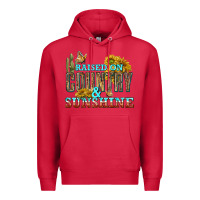 Cardinal Raised on Country and Sunshine Premium Hoodie - texasbilliewilder