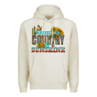 Oatmeal Heather Raised on Country and Sunshine Premium Hoodie - texasbilliewilder