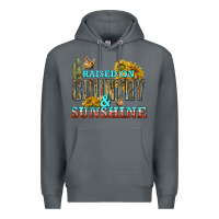 Rock Raised on Country and Sunshine Premium Hoodie - texasbilliewilder