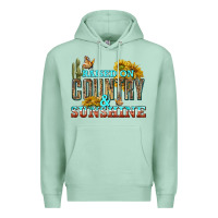 Seafoam Raised on Country and Sunshine Premium Hoodie - texasbilliewilder