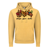 Vintage Mustard peace love rodeo Vintage Hoodie - JahusDesignShop