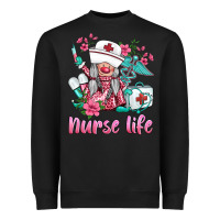 Black nurse gnomies nurse  life spring Heavyweight Sweatshirt - BarkalooDesign