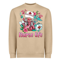 Mushroom nurse gnomies nurse  life spring Heavyweight Sweatshirt - BarkalooDesign