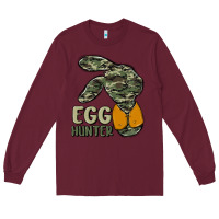 Burgundy egg hunter Long Sleeve Tee - MaliasSmallBusiness