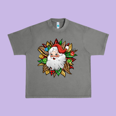 Santa Claus Sunflower Urban Heavy Tee Designed By Jasminsmagicworld
