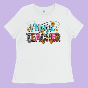 Music Teacher Ladies Tee Designed By Zillion Design Studio