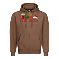Chestnut feliz navidad Zipper Hoodie - MaliasSmallBusiness