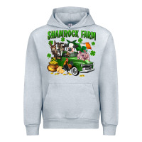 Heather Grey Shamrock farm Urban Hoodie - CowGirlArtShop