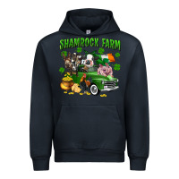 Navy Shamrock farm Urban Hoodie - CowGirlArtShop