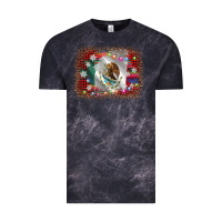 Cloud Black mexico flag christmas Vintage Tee - AdoDesignShop