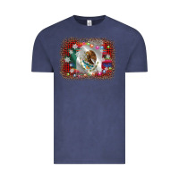 Vintage Denim mexico flag christmas Vintage Tee - AdoDesignShop