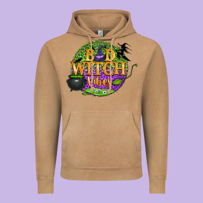 Bad Witch Vibes Vintage Hoodie Designed By Bundleandbundleshop