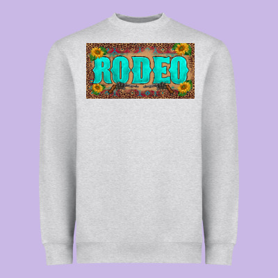 Western Rodeo Sunflowers Weapon  License Plate Template Heavyweight Sweatshirt Designed By Barkaloodesign